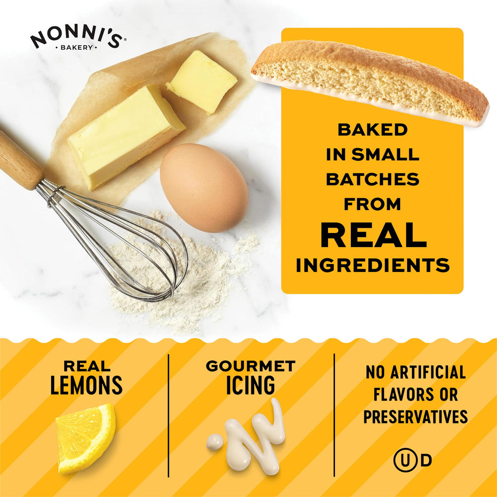 Nonni's biscotti envuelto individualmente, mantiene frescura y higiene