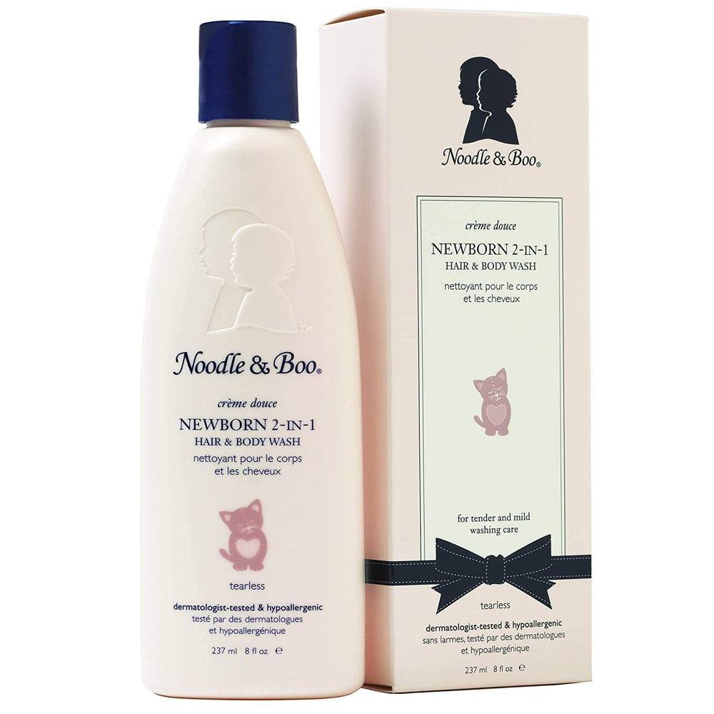 Noodle & Boo primer plano del dispensador fácil de usar y dosificación segura