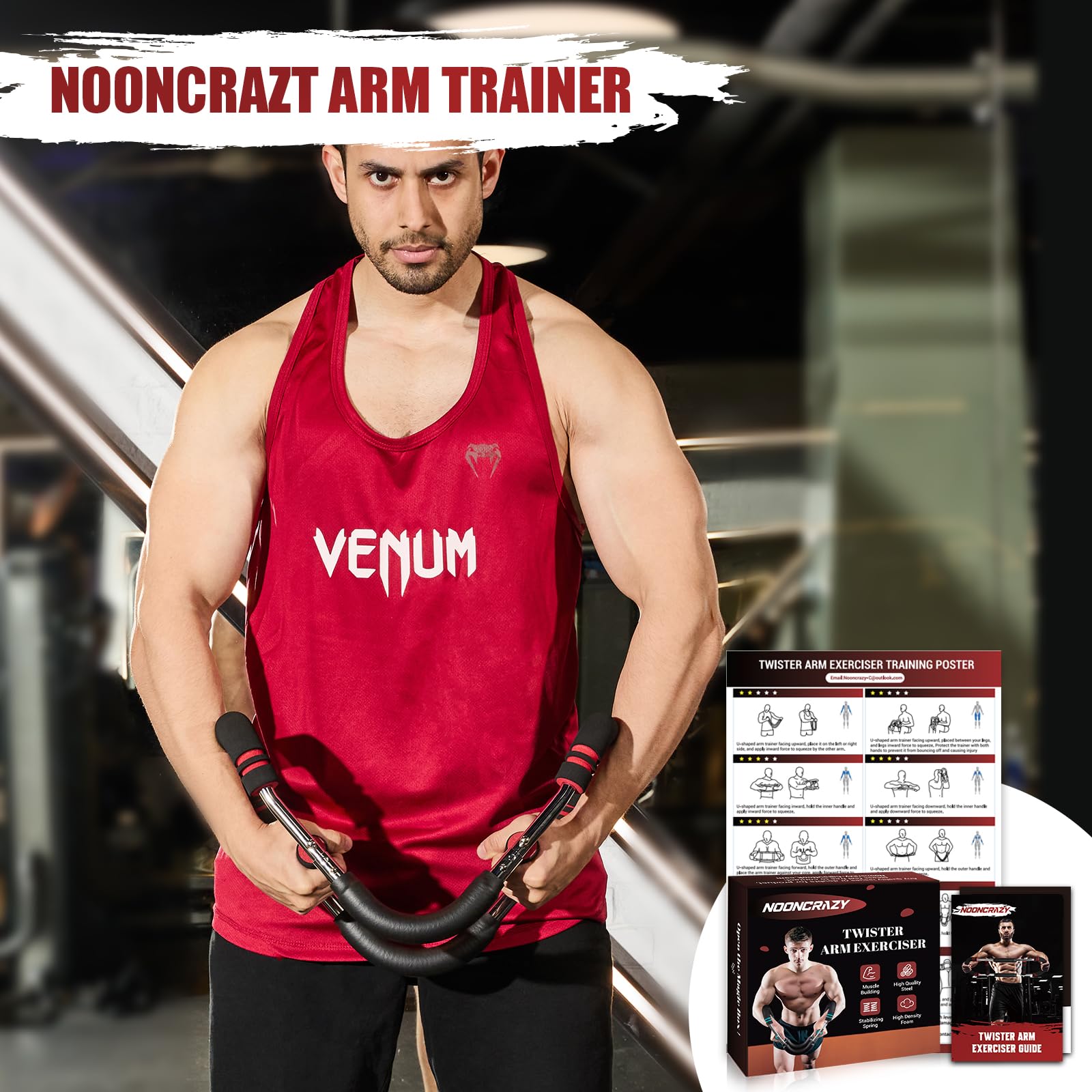NOONCRAZY empaque del kit incluye mangos, barras y manual listos