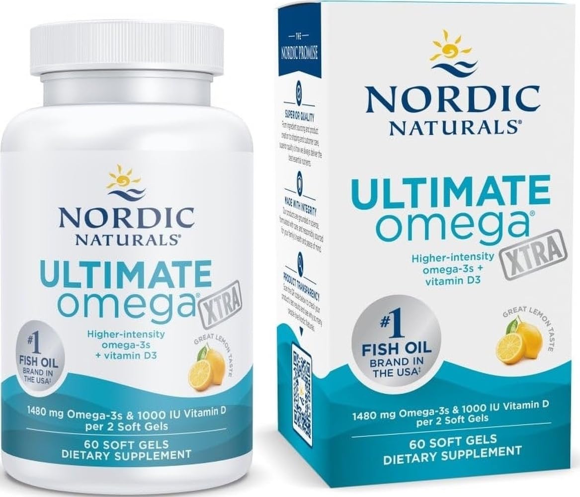 Nordic Naturals envase frontal mostrando concentración y beneficios