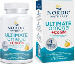 Nordic Naturals frontal del envase mostrando dosis y beneficios