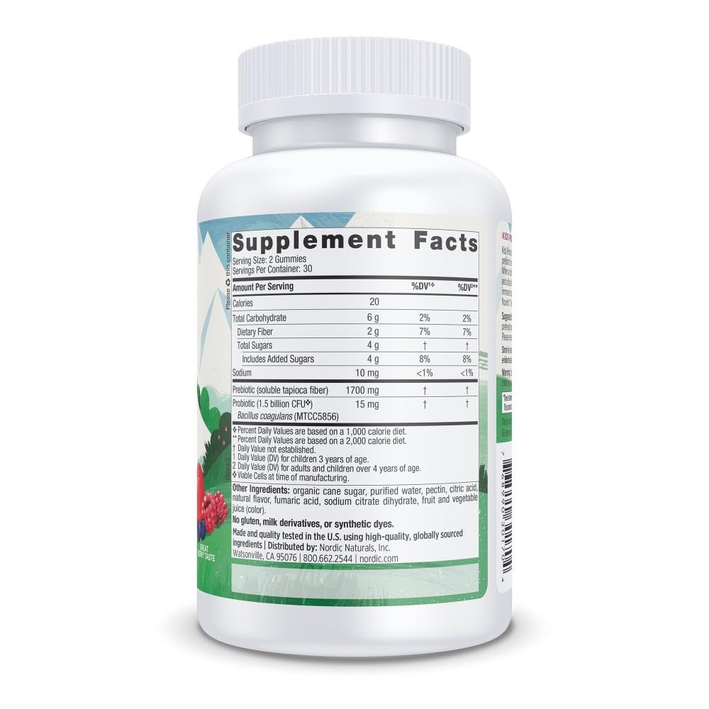 Nordic Naturals gomitas berry punch en primer plano con textura apetecible