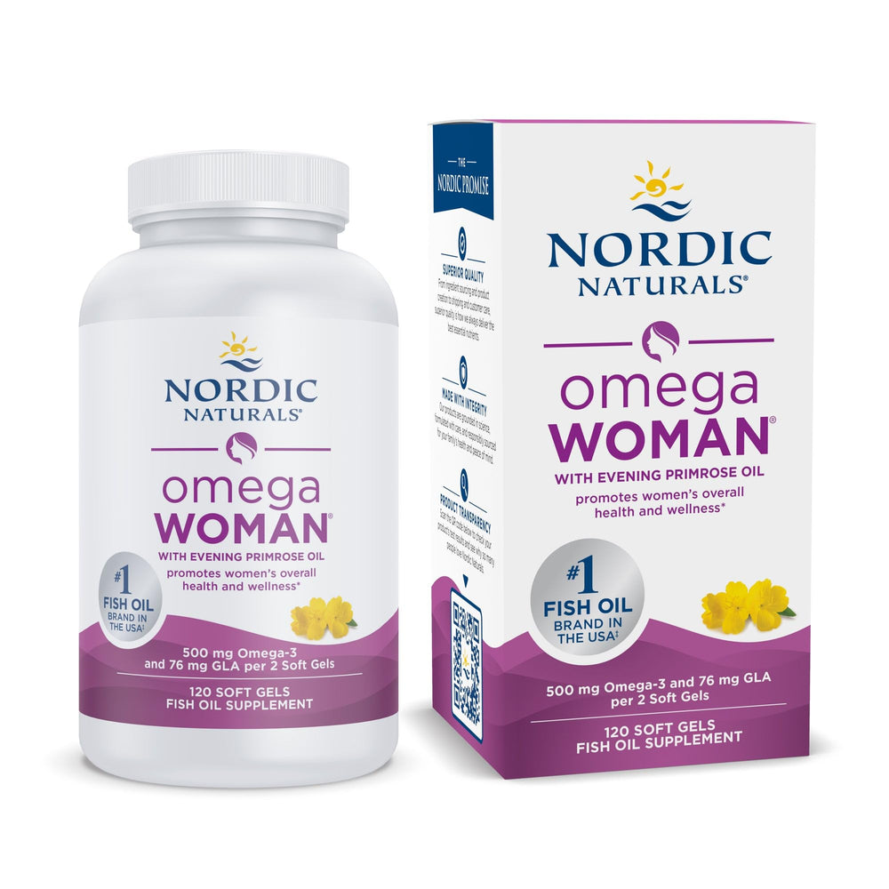 Nordic Naturals frasco frente muestra 120 cápsulas y claridad de beneficios