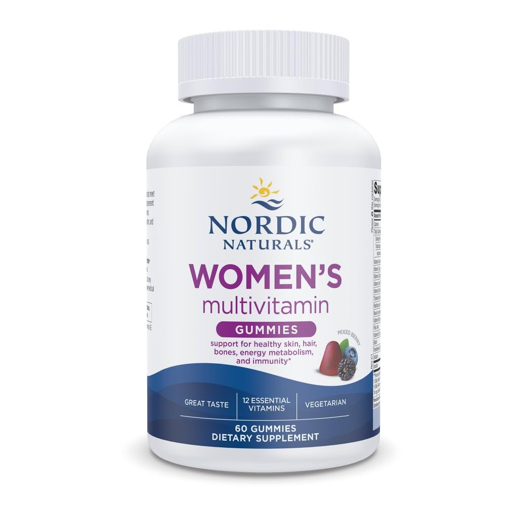 Nordic Naturals envase frontal de gomitas multivitamínicas con beneficio conveniencia