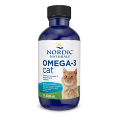 Nordic Naturals envase frontal del aceite para gatos, calidad y pureza visible
