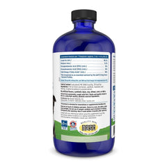 Nordic Naturals botella con foco en el material y cierre seguro