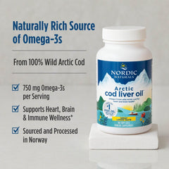 Nordic Naturals gota de aceite en fondo neutro mostrando pureza