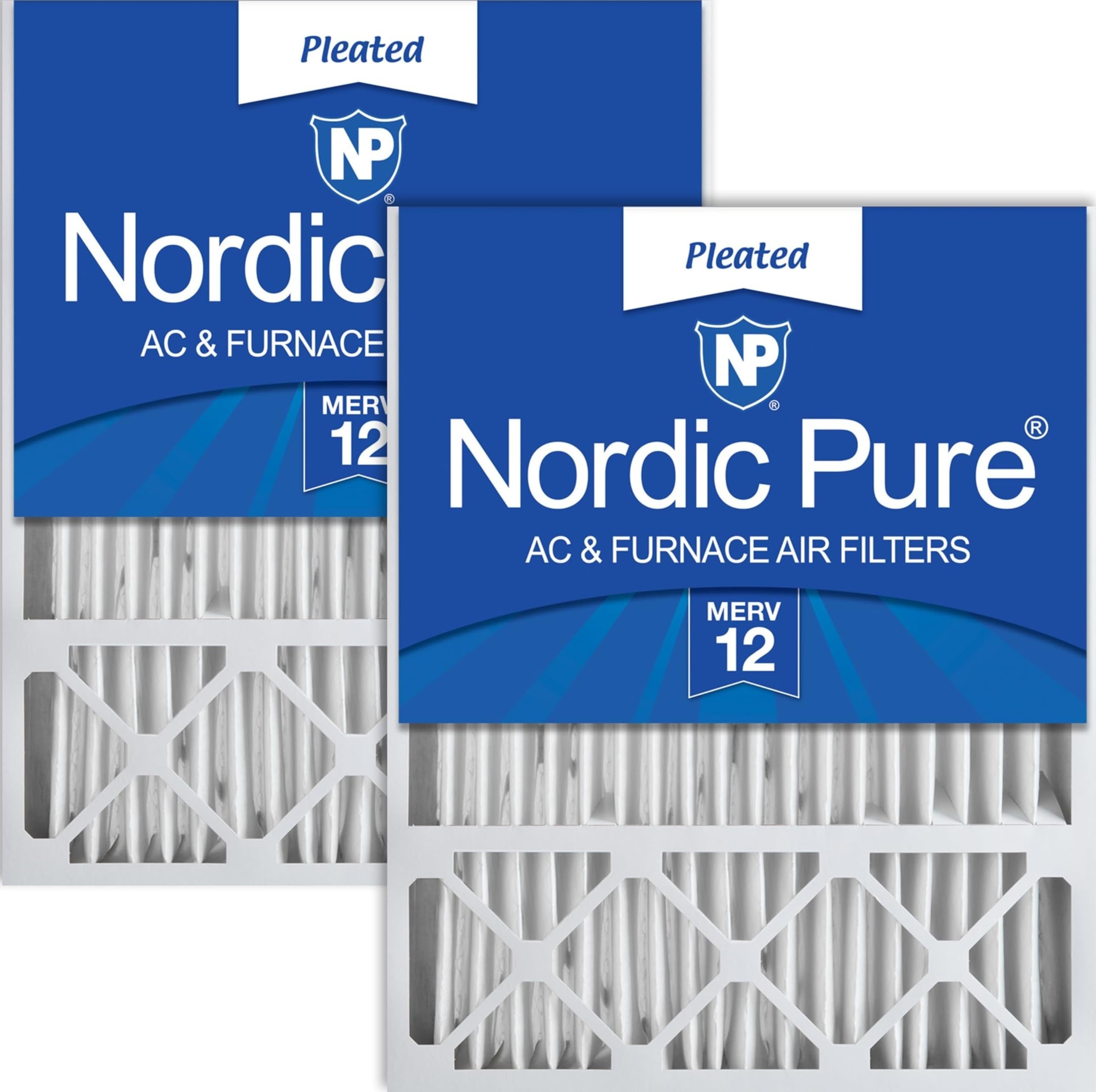 Nordic Pure vista frontal del filtro mostrando dimensiones reales y ajuste