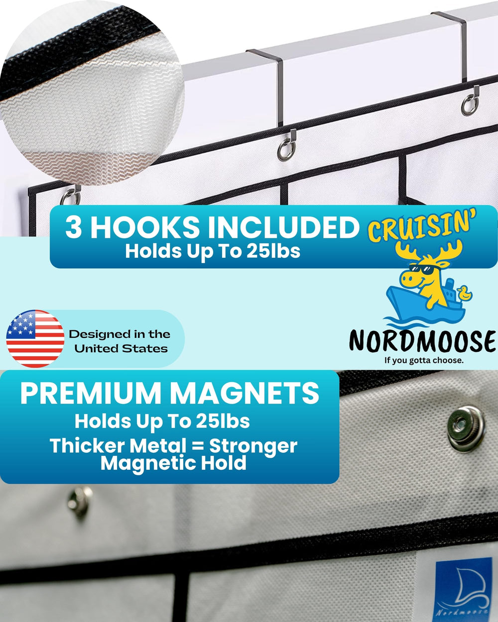 Nordmoose ganchos incluidos para uso sobre la puerta en hoteles y casas