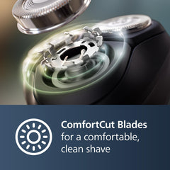 Philips Norelco 3600 cuchillas ComfortCut primer plano para corte apurado