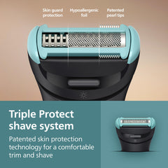 Philips Norelco primer plano de cuchillas autoafilables para recorte seguro