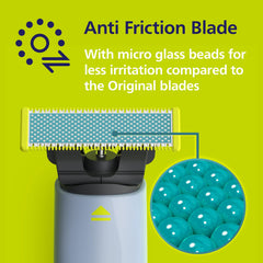 Norelco OneBlade primer plano de bordes redondeados, protección para la piel