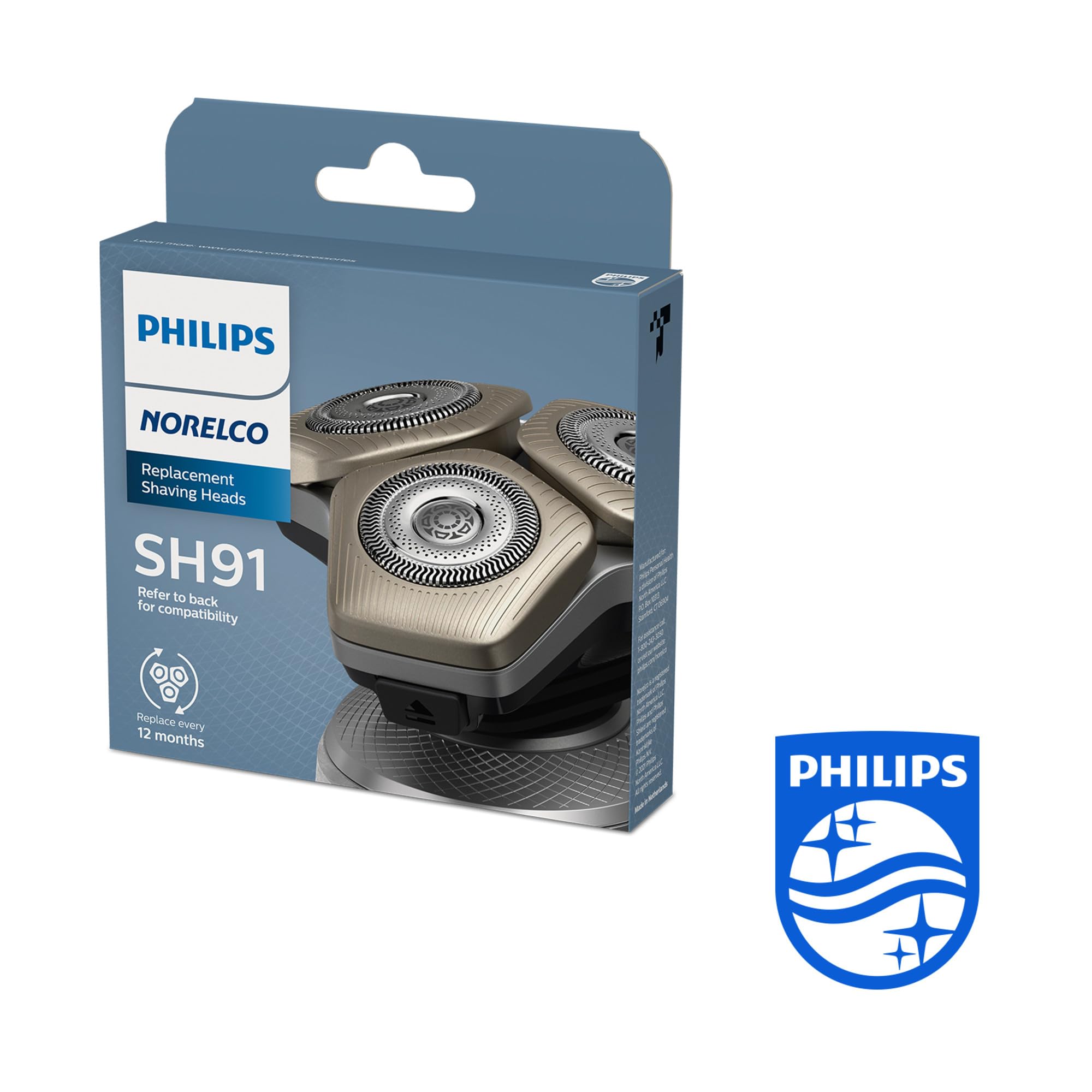 Philips Norelco set de tres cabezales presentado listo para sustituir
