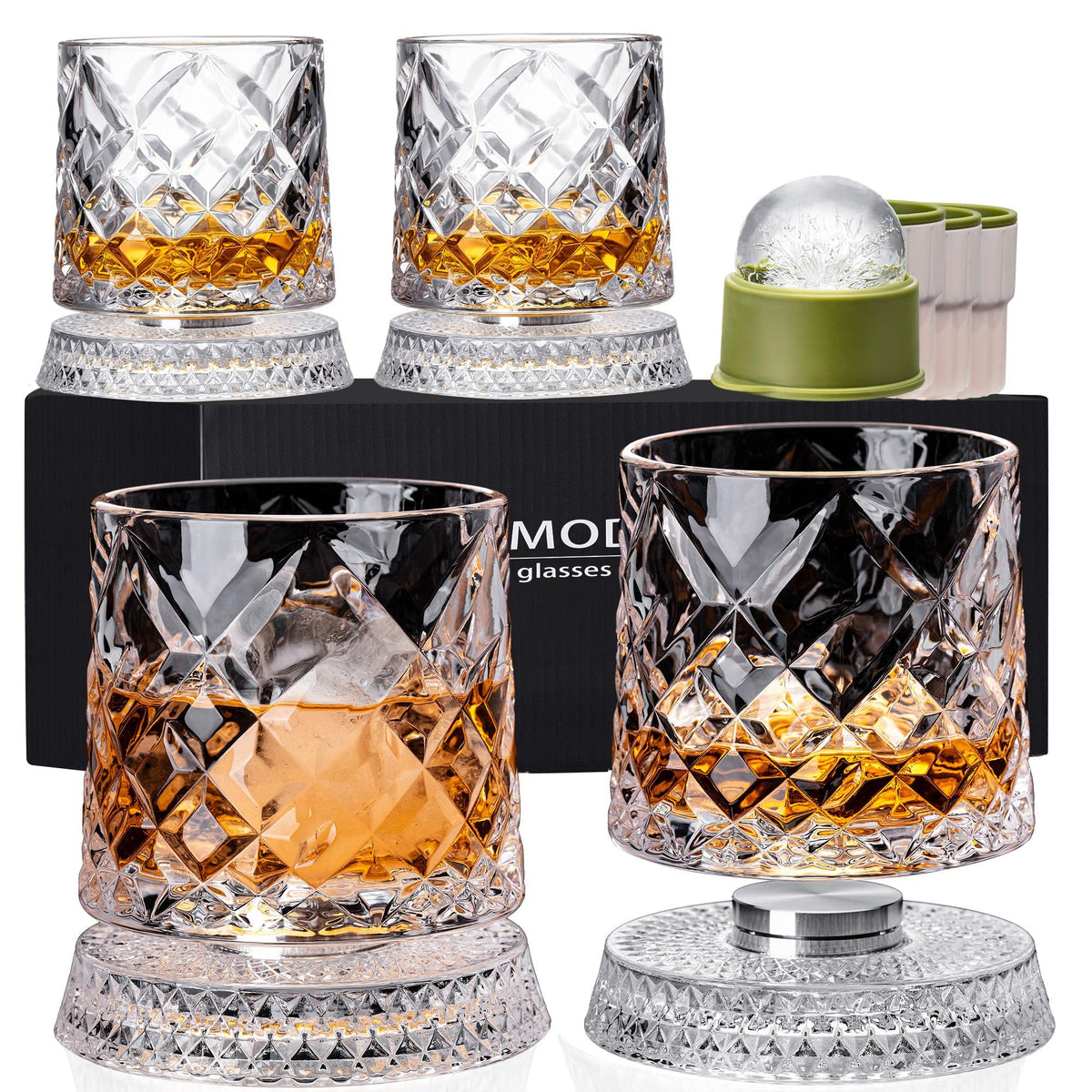 NORIMODA copa giratoria frontal mostrando diseño elegante y oportunidad de regalo