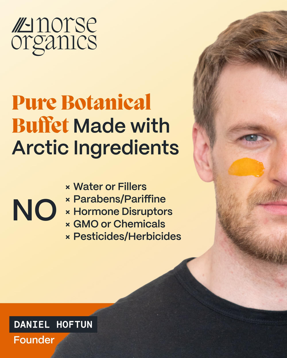 Norse Organics escena lifestyle en baño mostrando integración fácil en la rutina diaria