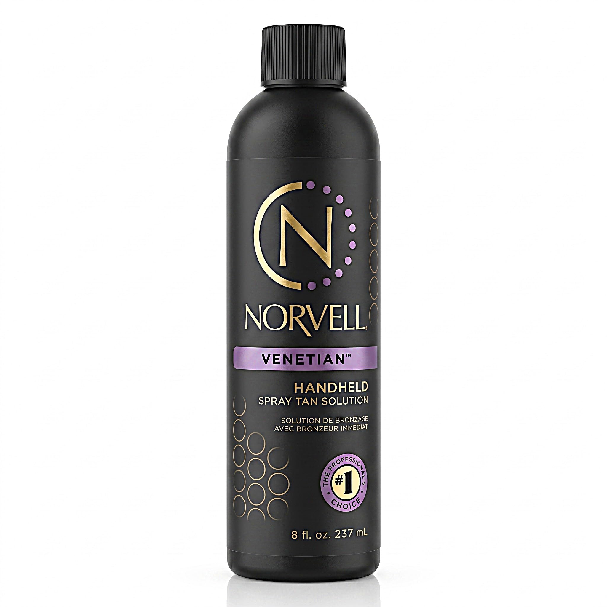Norvell envase frontal Venetian mostrando color y tamaño, aspecto profesional