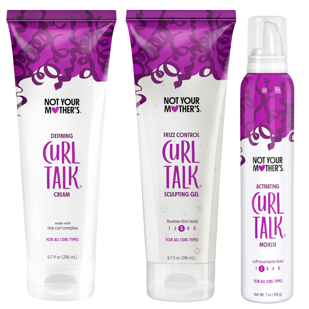 Not Your Mother's pack frontal mostrando los tres productos y definición mejorada