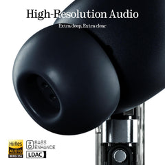 Nothing Ear (a) close-up del driver 11mm que mejora graves y claridad