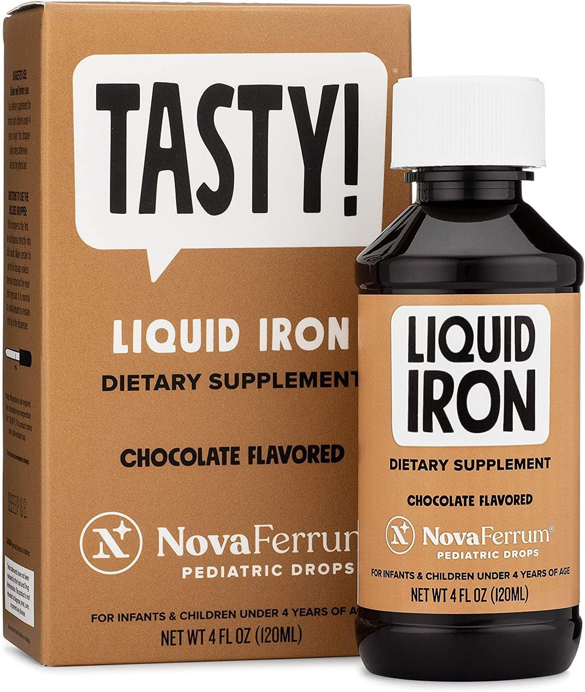NovaFerrum front packaging showing bottle and label for easy identification and trust