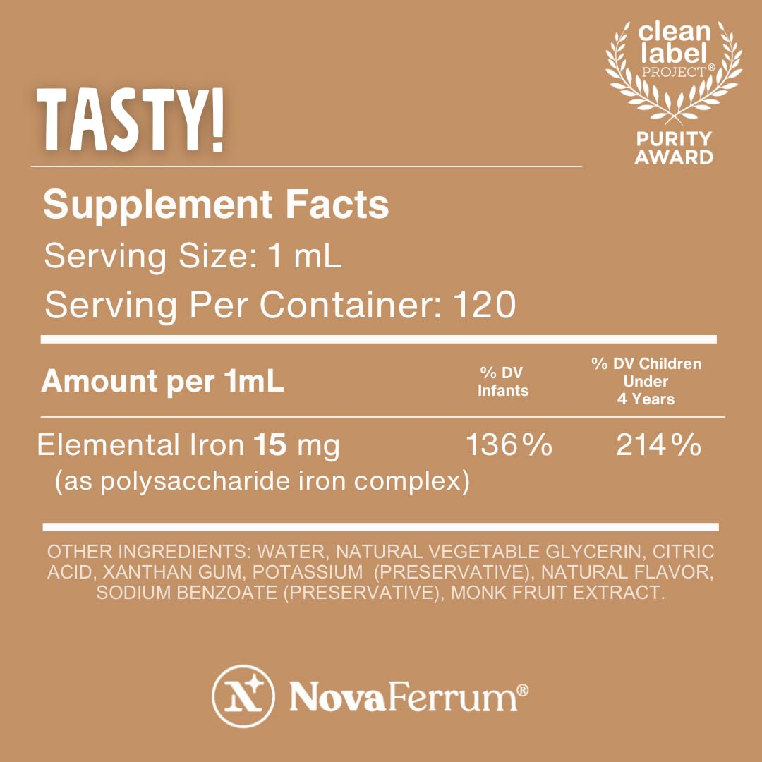NovaFerrum in use with toddler receiving supplement demonstrating simple administration