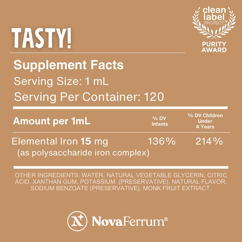 NovaFerrum in use with toddler receiving supplement demonstrating simple administration
