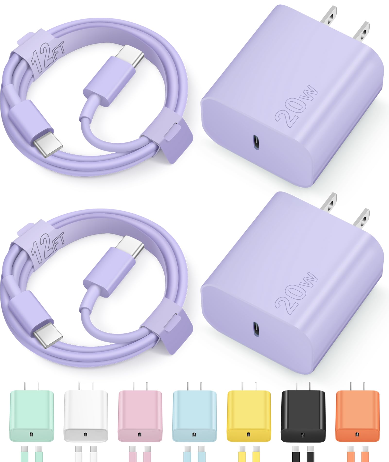 Novobit adaptador 20W frontal muestra tamaño compacto y carga rápida
