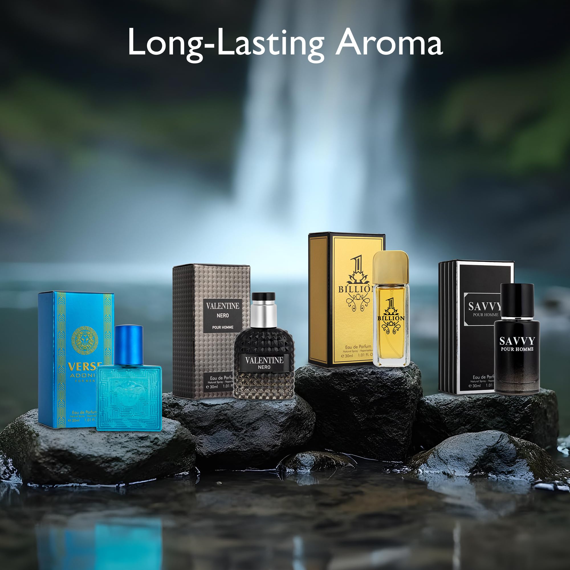NovoGlow primer plano etiqueta Verse Adonis que muestra notas clave