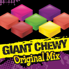 Now and Later close-up of chewy texture, shows soft chew and bold color