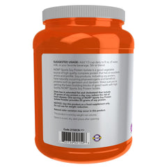 NOW Foods cucharada con polvo midiendo 20 g de proteína por porción