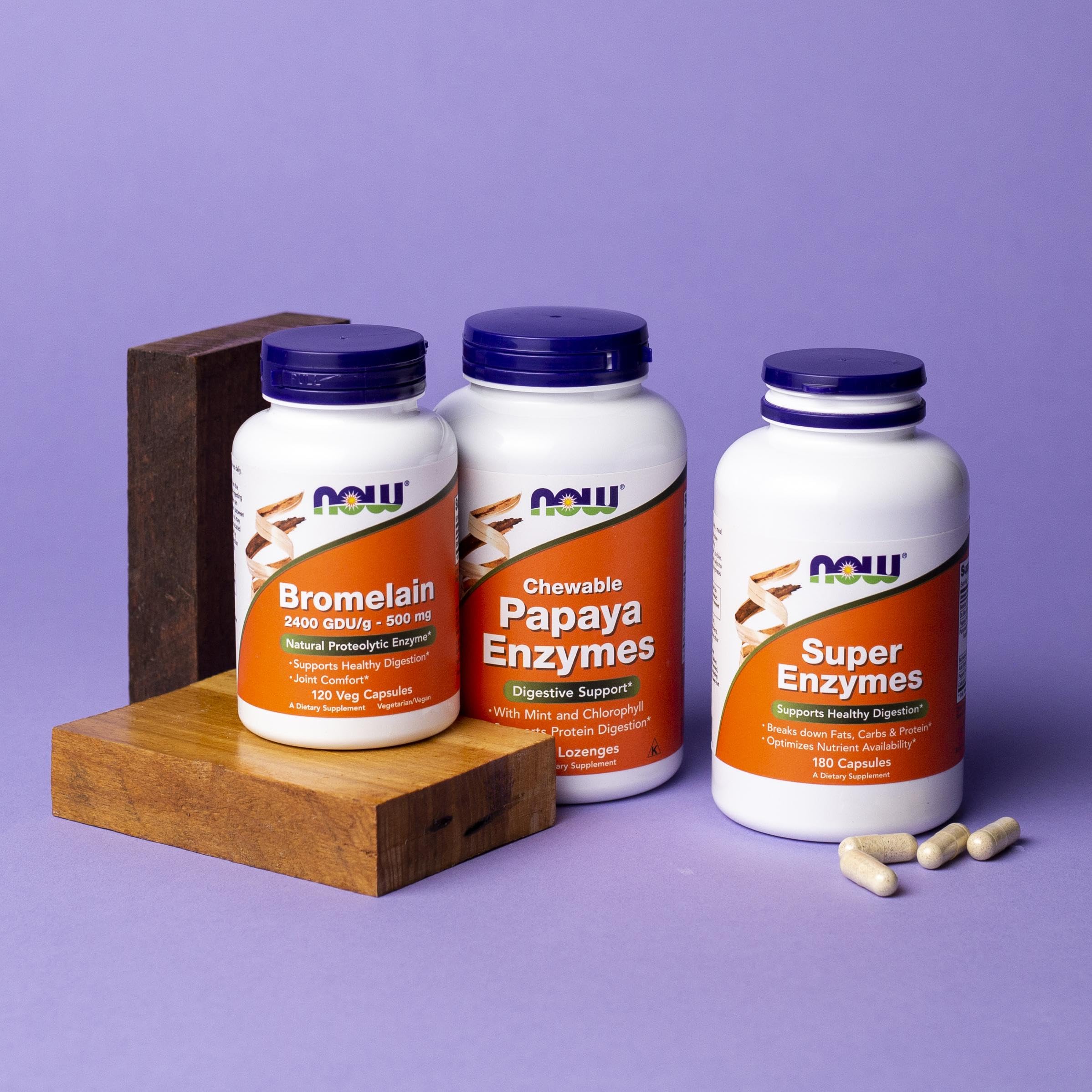 NOW Foods etiqueta nutricional detallada indicando 500 mg por cápsula