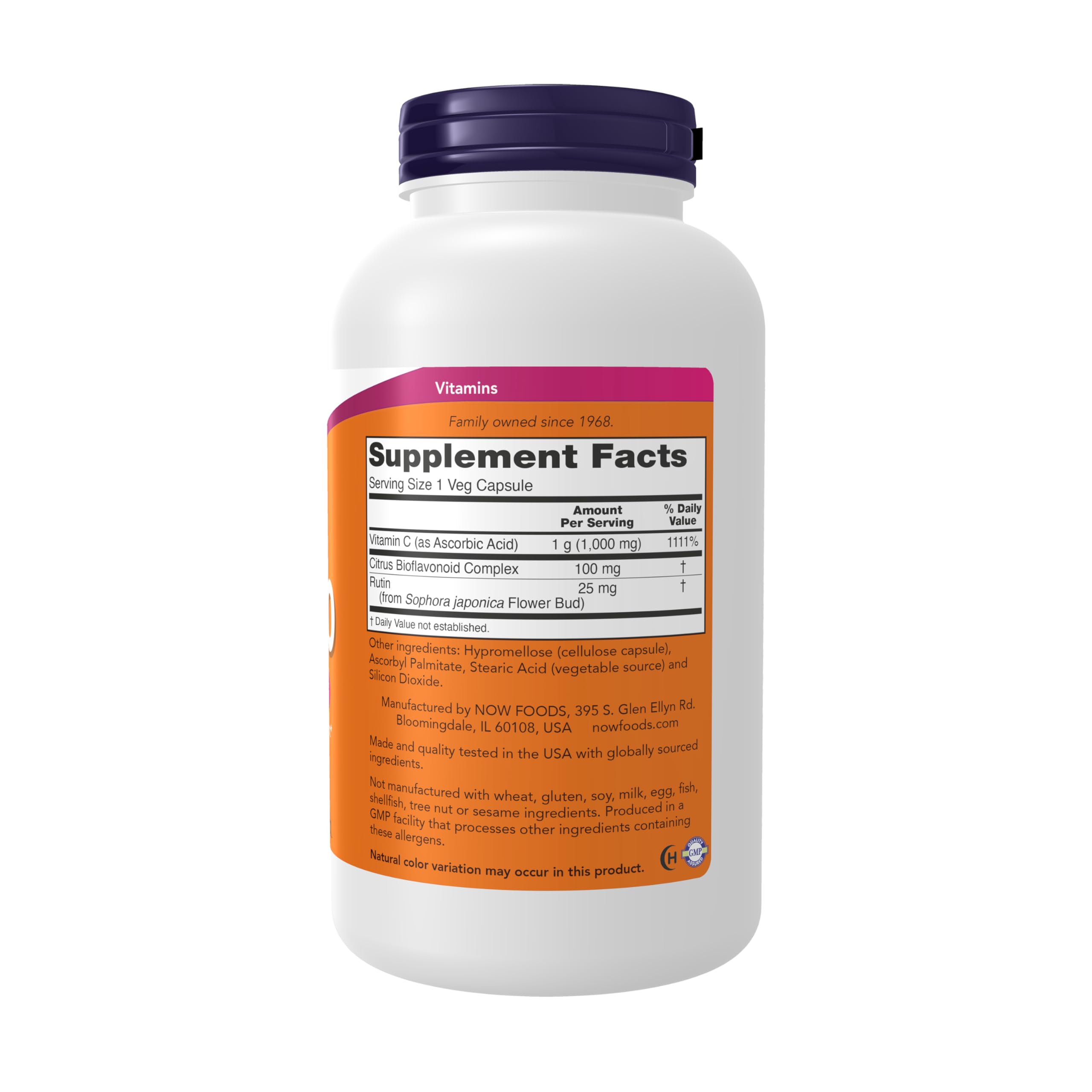 NOW Foods primer plano de cápsula vegana con textura suave