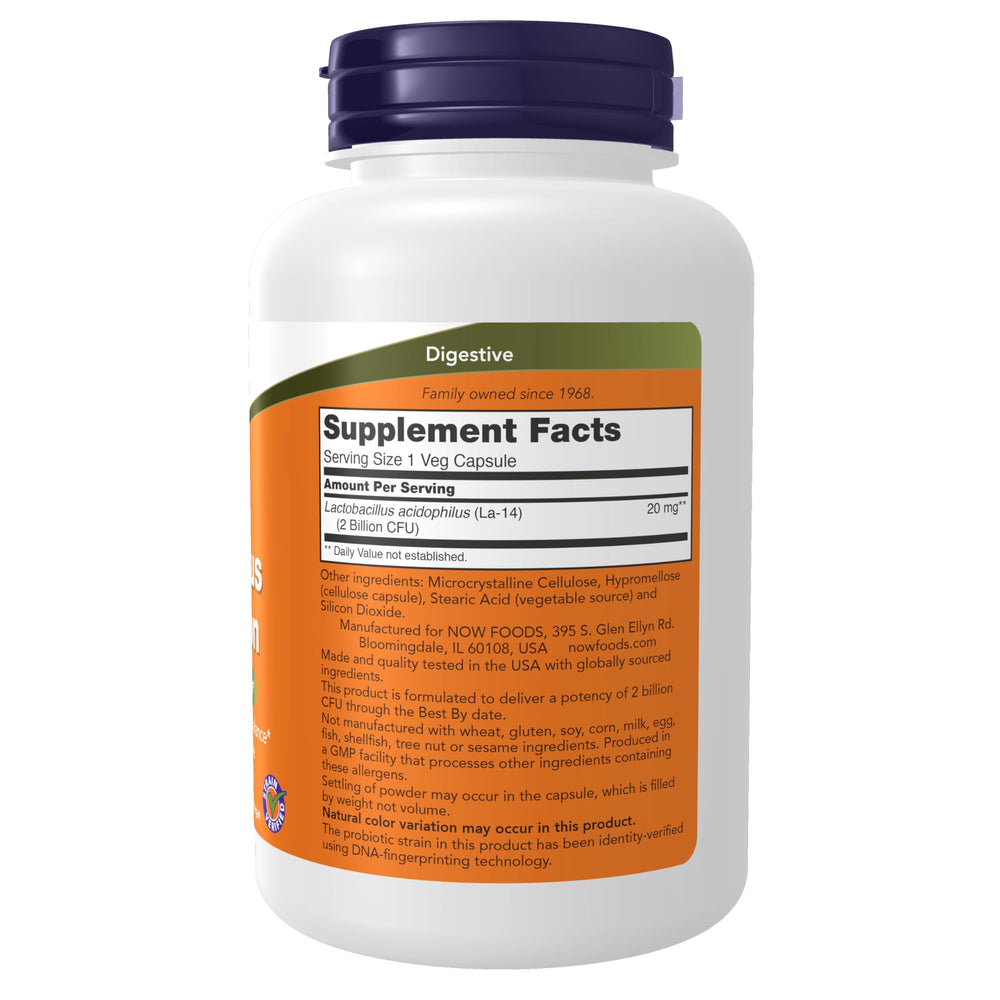 NOW Foods detalle de cápsulas vegetales resaltando aspecto vegano y sin alérgenos