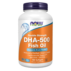 NOW Foods frente del envase mostrando 180 softgels y beneficios claros