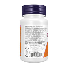 NOW Foods etiqueta detallada con información de luteína y zeaxantina