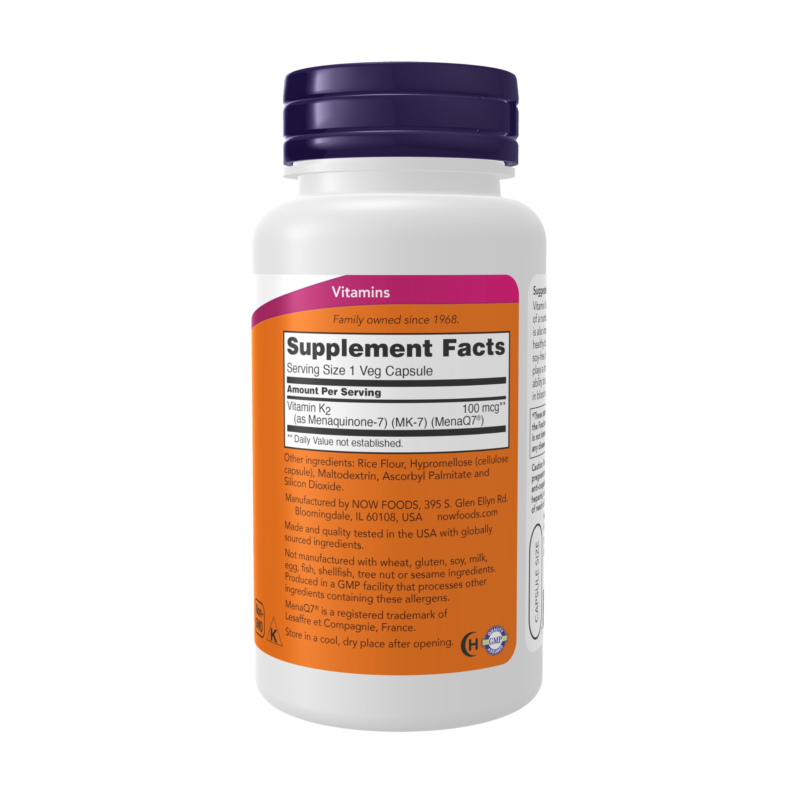 NOW Foods close-up of a single veg capsule highlighting smooth texture and purity