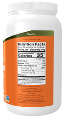 NOW Foods textura de las cáscaras de psyllium en primer plano, fibra natural