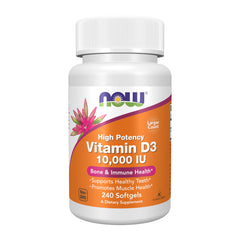 NOW Foods envase frontal mostrando 240 softgels y marca, producto de confianza