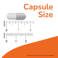NOW Foods cápsulas en mano para comparar tamaño y dosificación visualmente