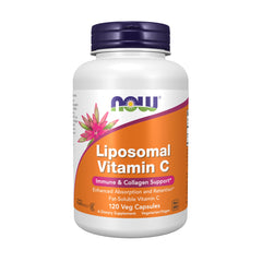 NOW Foods envase frontal de Liposomal Vitamin C, presentación clara y profesional