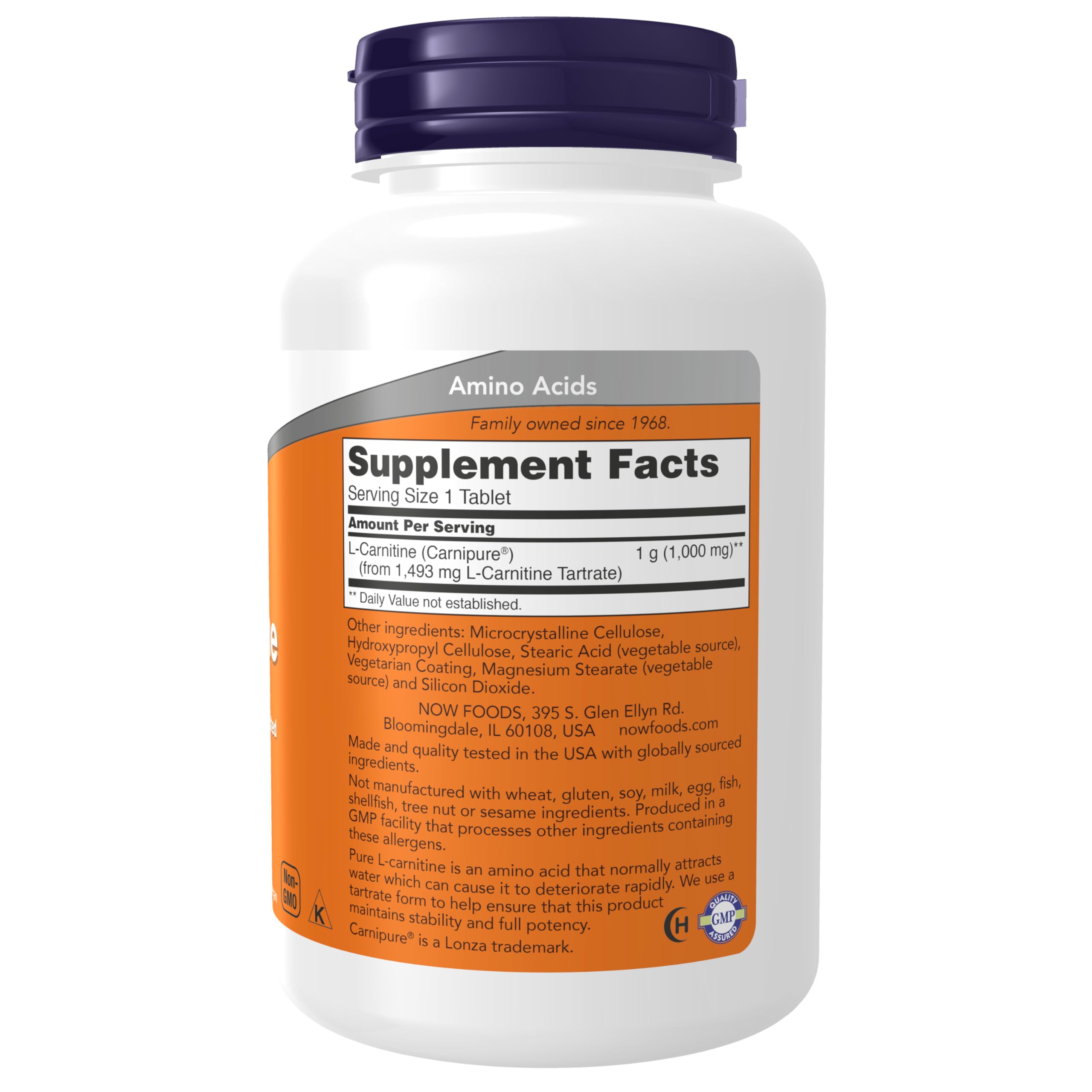 NOW Foods primer plano de tabletas, textura uniforme y pureza visible