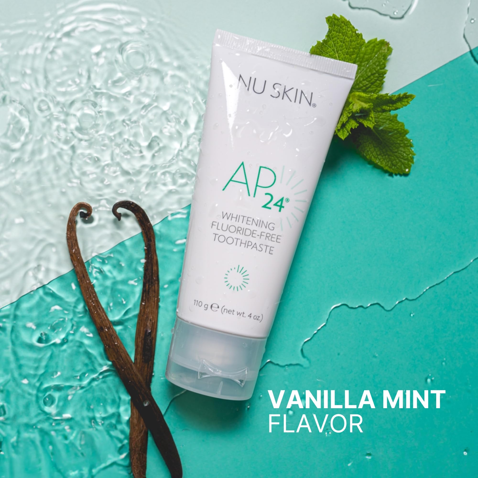 Nu Skin etiqueta con ingredientes que destaca fórmula sin peróxidos