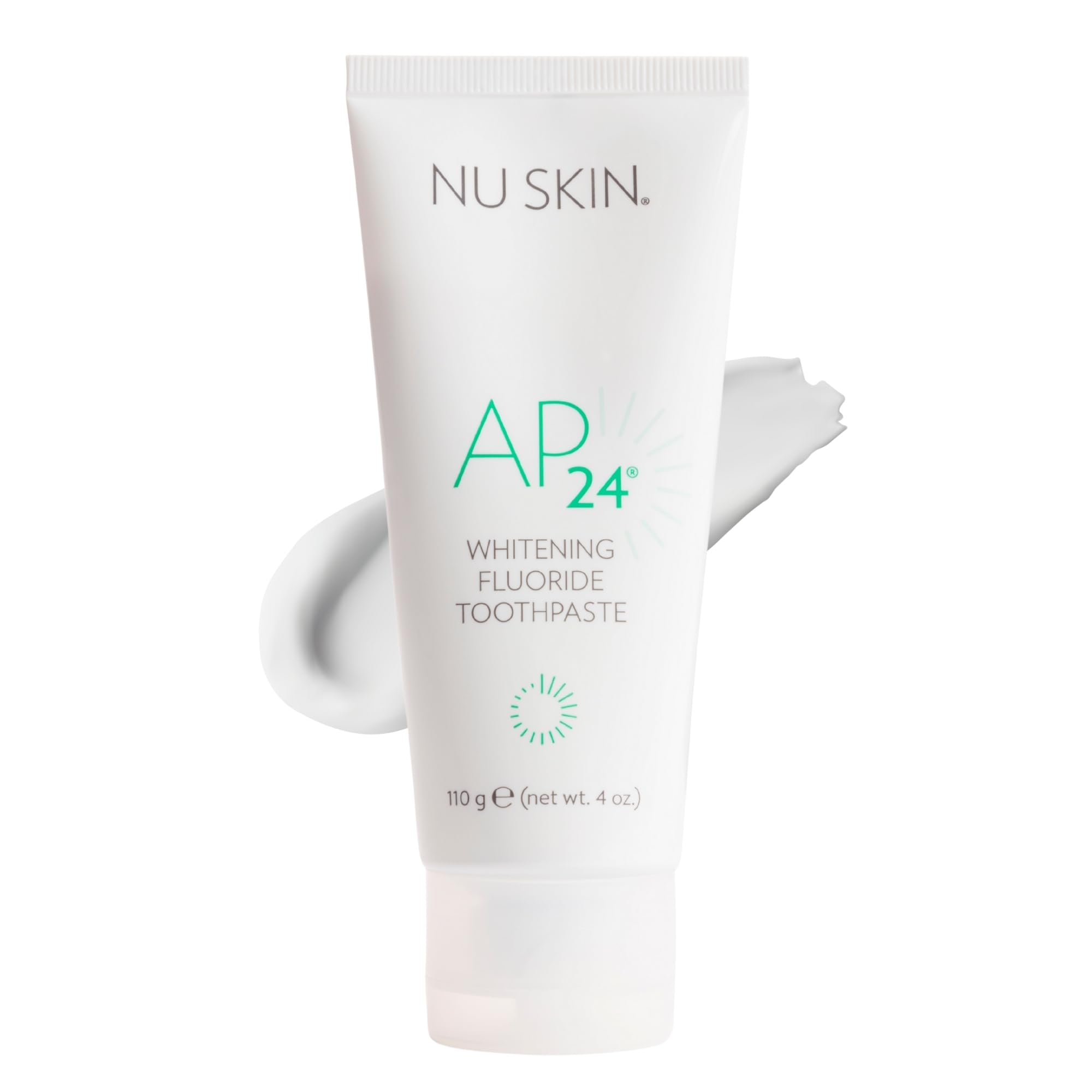 Nu Skin tubo frontal mostrando el diseño y beneficio sonrisa brillante