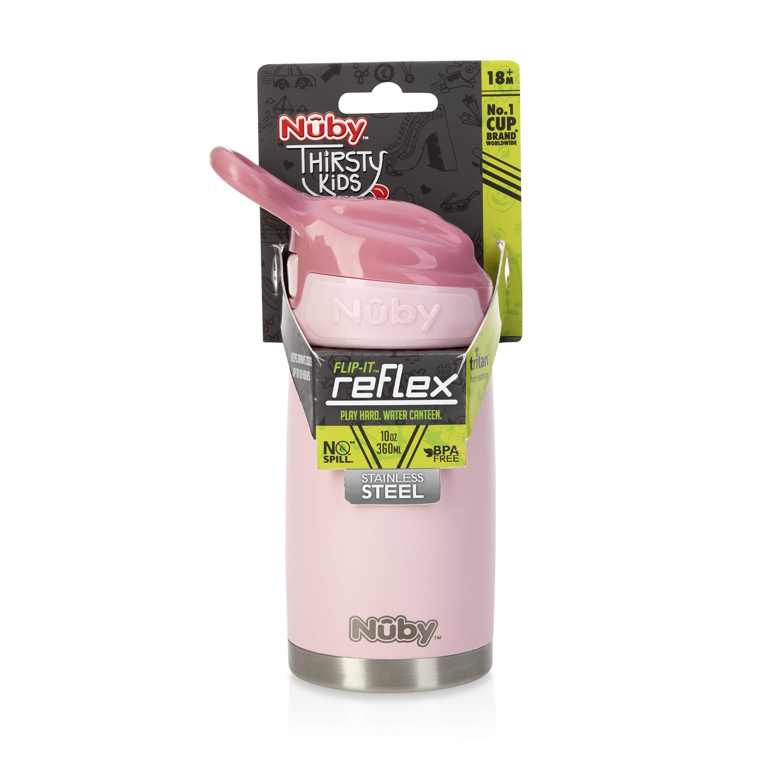 Nuby vaso con bebida fría, mantiene frescura hasta 10 horas