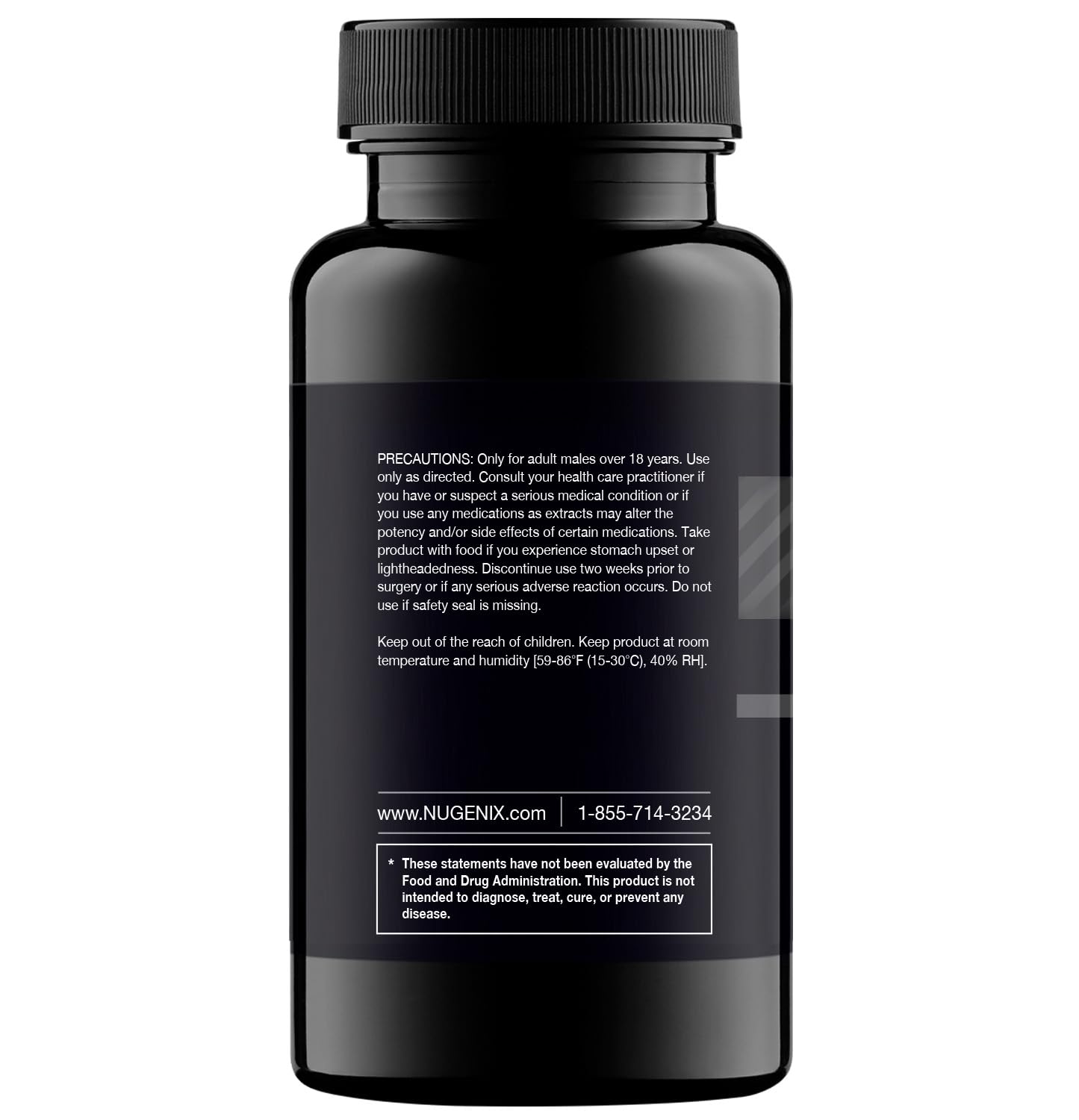 Nugenix Total-T comparación de tamaño en mano para referencia de dosis