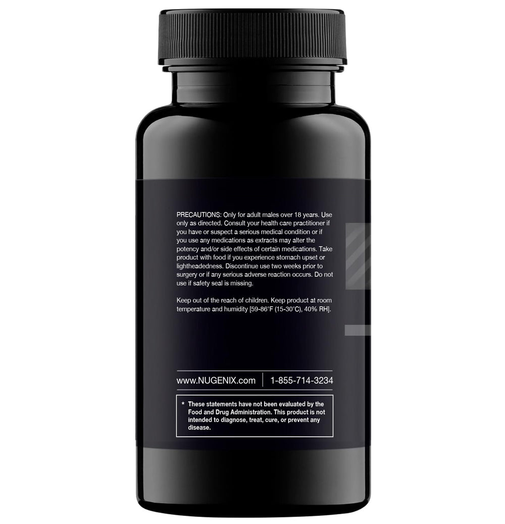 Nugenix Total-T comparación de tamaño en mano para referencia de dosis