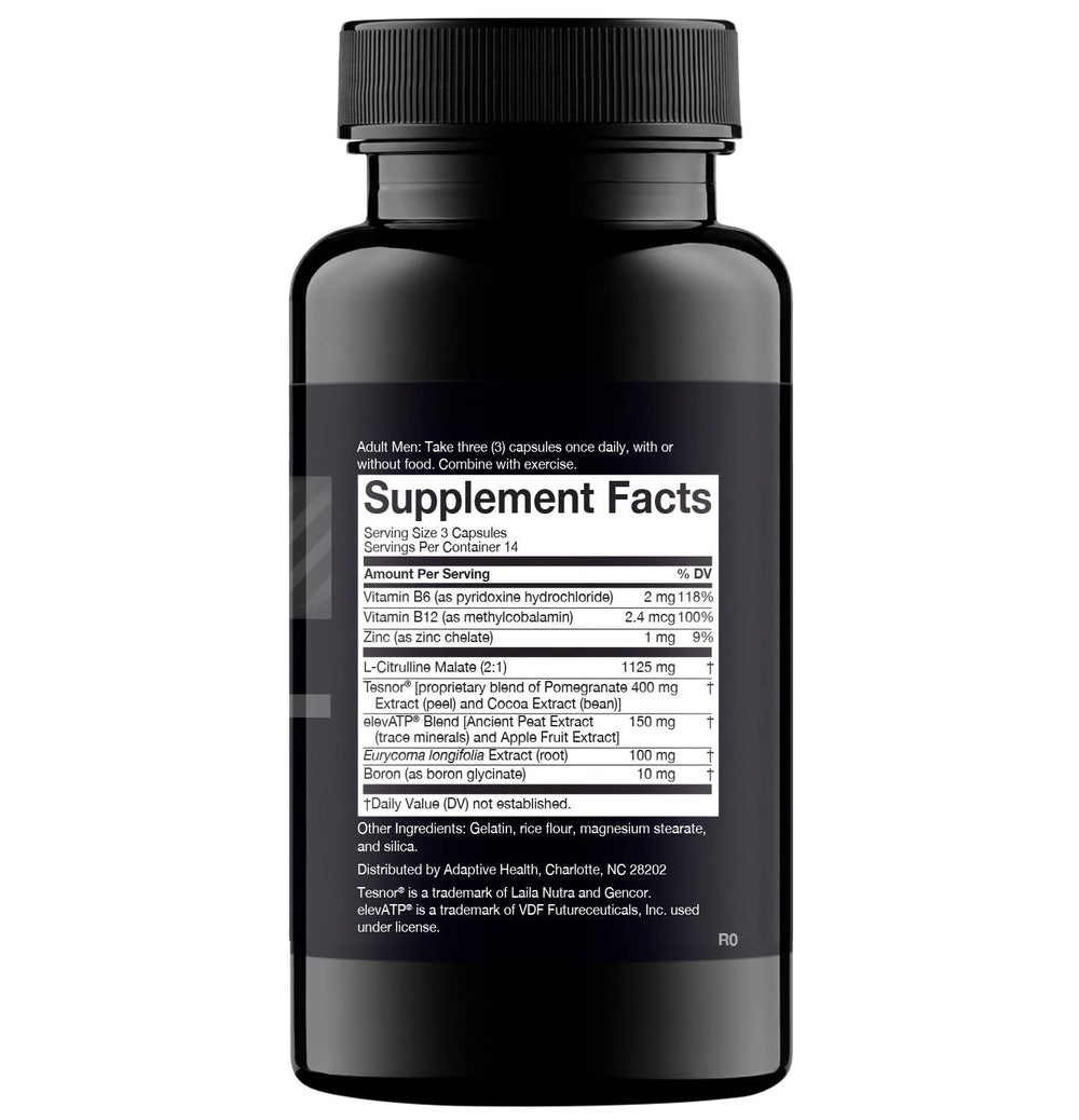 Nugenix Total-T etiqueta con ingredientes clave y calidad certificada
