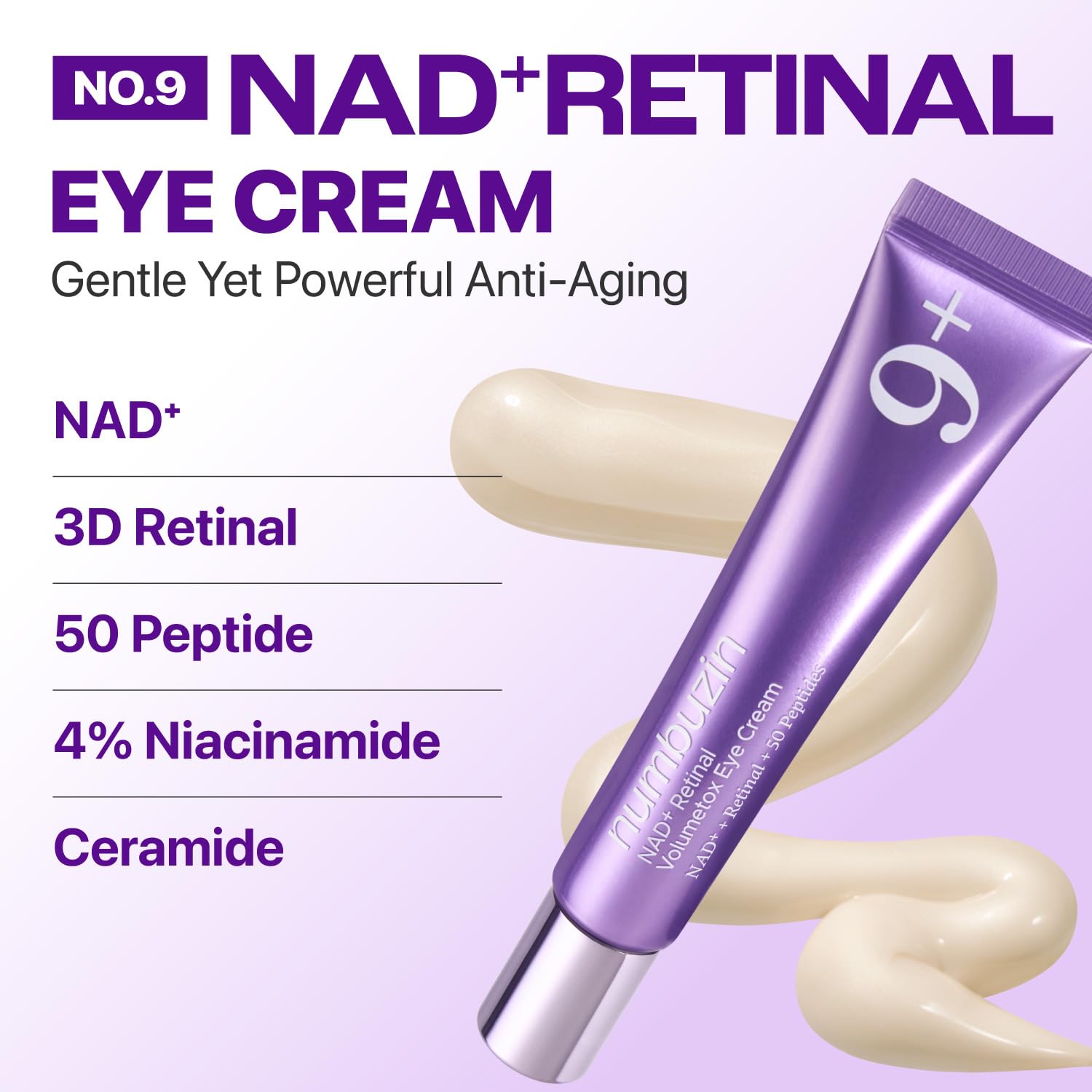 numbuzin textura de la crema cercana muestra consistencia sedosa