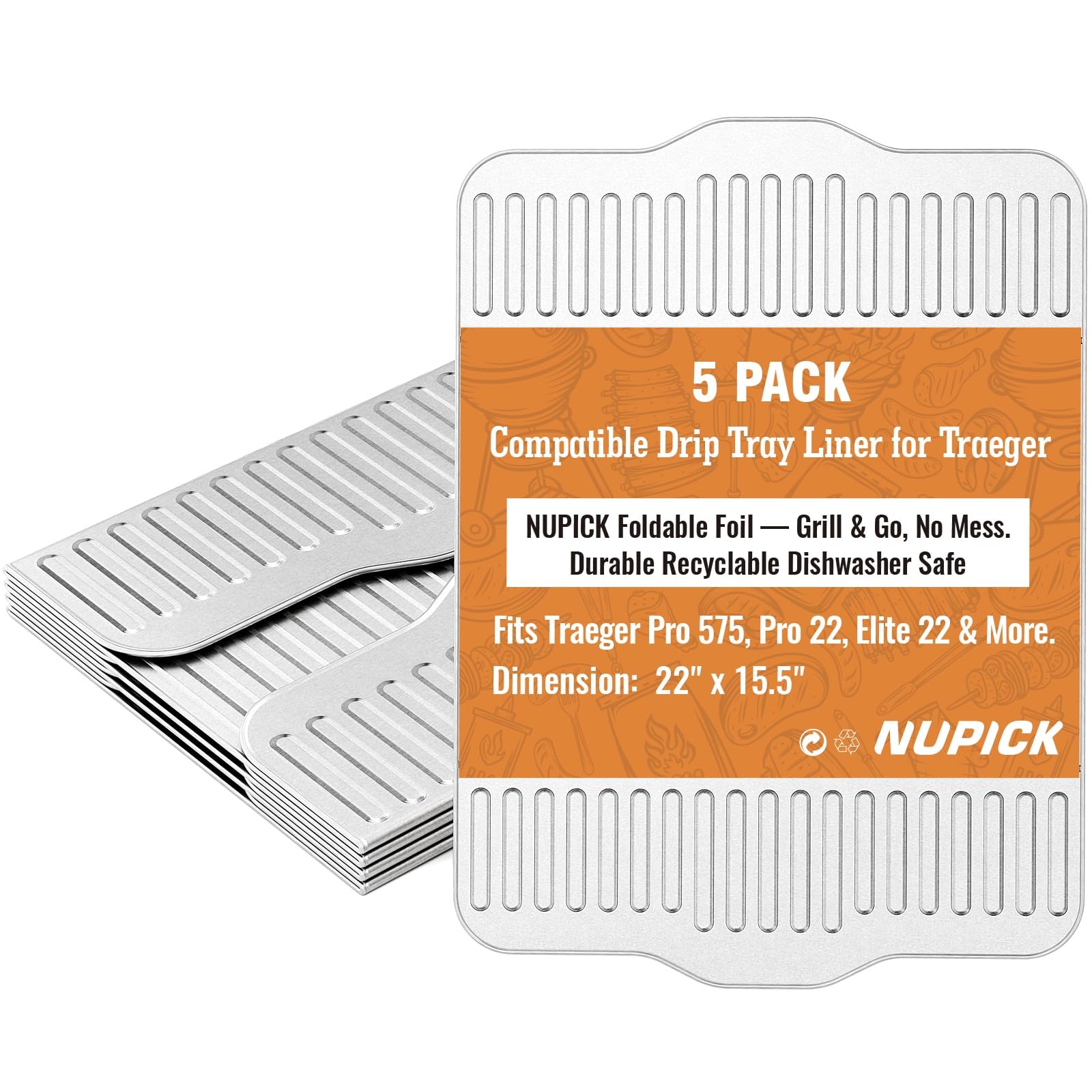 NUPICK bandeja frontal empaquetada mostrando ajuste y protección