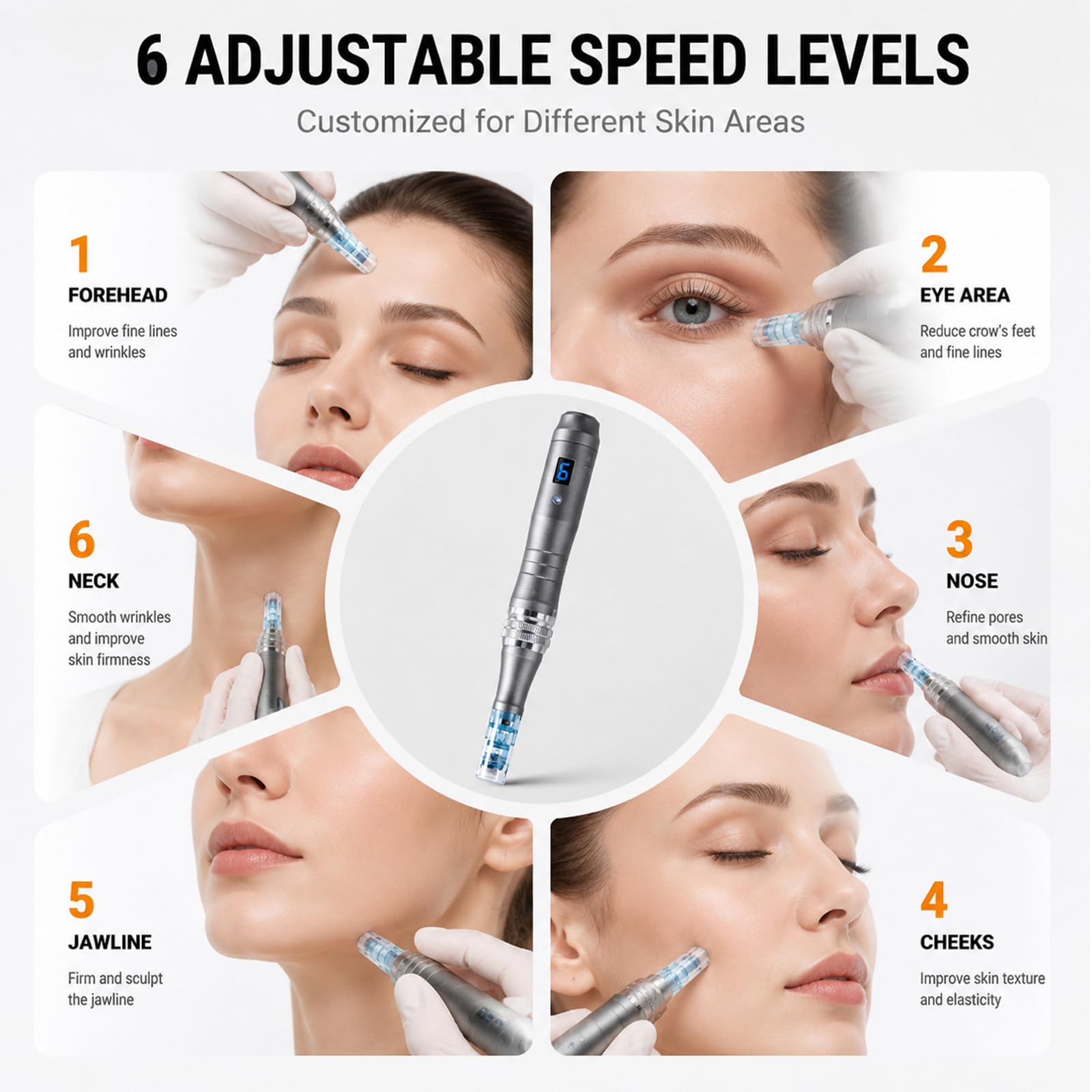 Nurself Dr Pen M8 varios cartuchos desechables incluidos para sesiones higiénicas repetidas