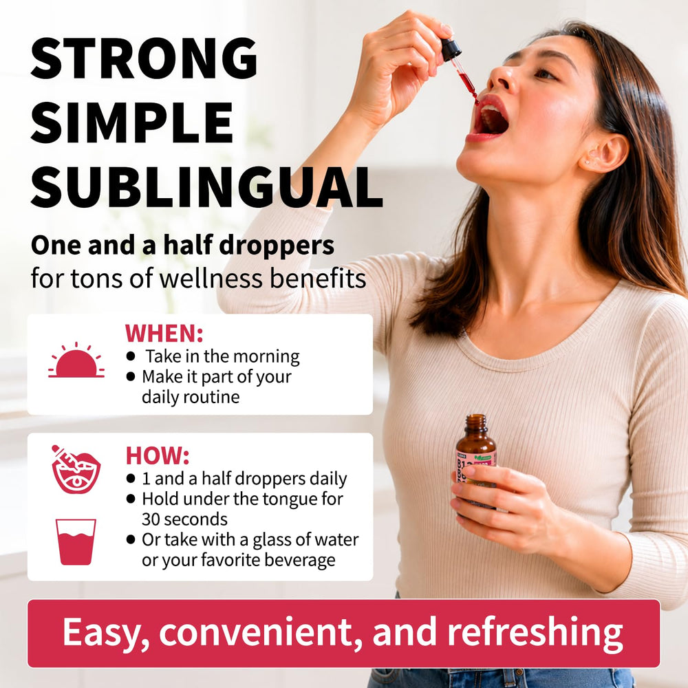 NUSAVA demostración de uso sublingual para mejor absorción